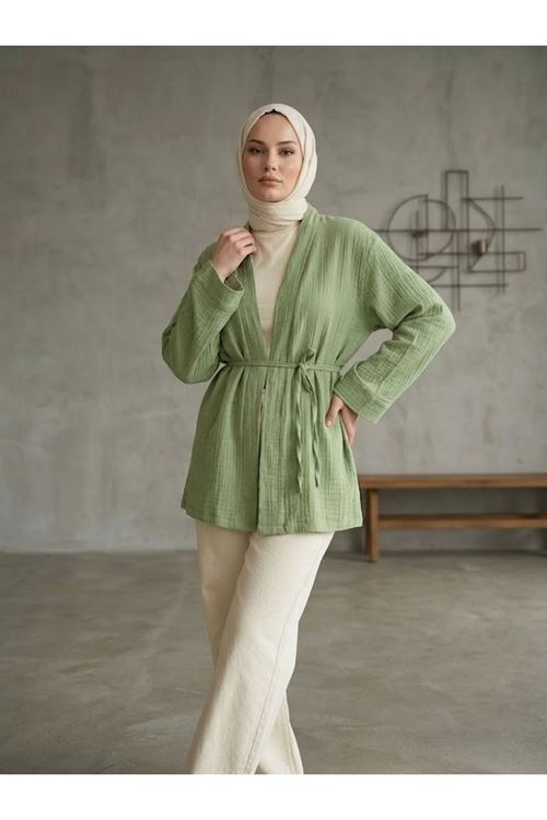 Müslin Kimono-Mint