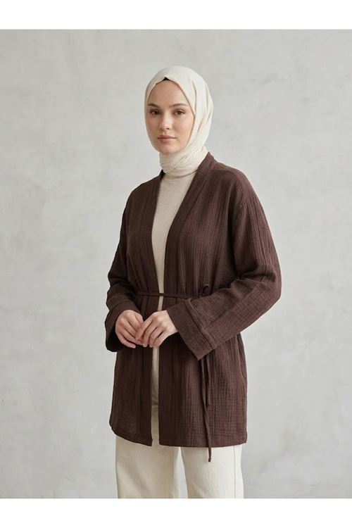 Müslin Kimono-Kahve