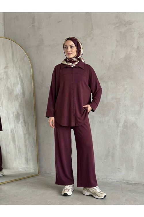 Roba Detay Panolonlu Takım-Bordo