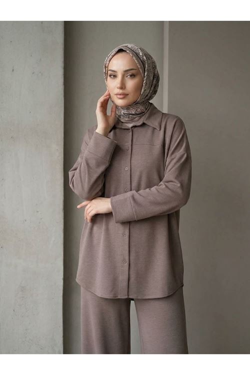 Roba Detay Panolonlu Takım-Açık Kahve