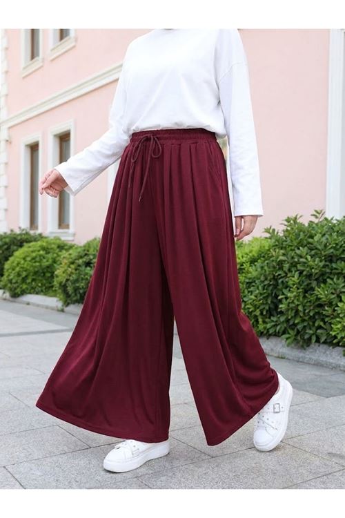 Pileli Oysho Pantolon-Bordo