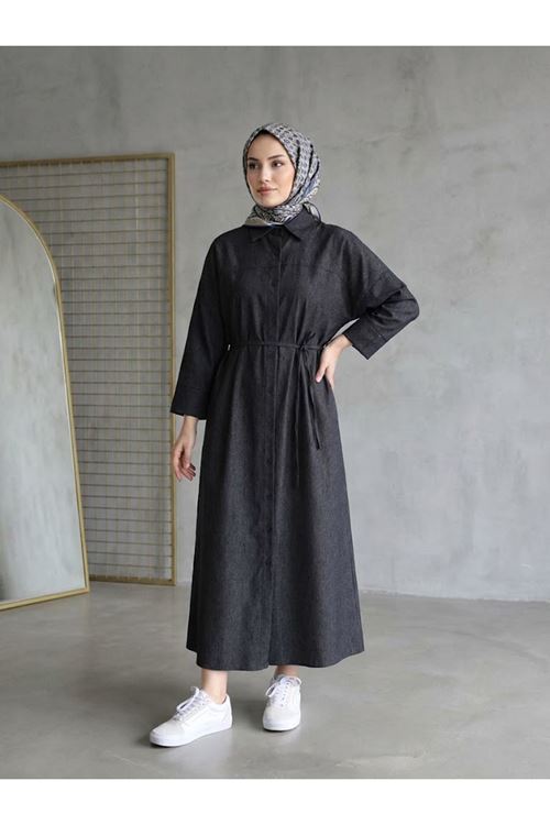 Roba Detay Elbise-Siyah