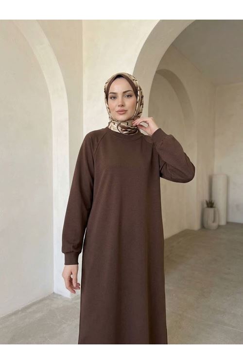 Reglan Kol Oysho Elbise-Açık Kahve