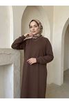 Reglan Kol Oysho Elbise-Açık Kahve