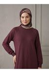 Reglan Kol Pike Elbise-Bordo