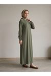 Reglan Kol Pike Elbise-Haki