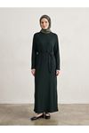 Reglan Kol Triko Elbise-Zümrüt Yeşili