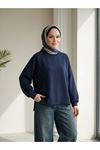 Parçalı Oysh Tunik-Lacivert