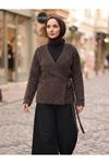 Yan Bağlamalı Pawek Ceket-Kahve